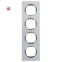 BER10142674 / Rahmen 4fach, flach, R.8, Aluminium / EAN 4011334502821