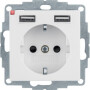 BER48036089 / Steckdose SCHUKO/USB A-A, Q.x, pw. samt / EAN 4011334510550