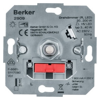 BER2909 / Drehdimmer (R, LED), Lichtsteuerung / EAN 4011334510055