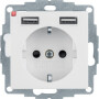BER48031909 / Steckdose SCHUKO/USB A-A, S.1/B.x, pw / EAN 4011334510529