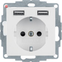 BER48038982 / Steckdose SCHUKO/USB A-A, S.1, weiß...