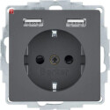 BER48036086 / Steckdose SCHUKO/USB A-A, Q.x, anthr. / EAN...