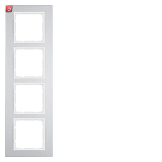 BER10143904 / Rahmen 4fach B.3 Alu/polarweiß / EAN 4011334252214