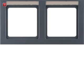 BER10226086 / Rahmen 2fach mit BF waag Q.3 anthrazit / EAN 4011334384090
