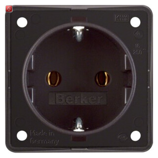 BER947782501 / Steckdose SCHUKO Integro Einsätze braun / EAN 4011334051435