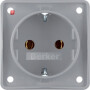 BER947782506 / Steckdose, grau, Einbauinstallation, 1 Fach, IP20 / EAN 4011334051497