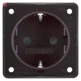 BER947792501 / Steckdose SCHUKO eh BS braun matt / EAN 4011334051503