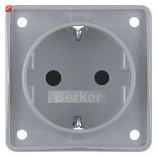 BER947792506 / Steckdose SCHUKO eh BS grau matt / EAN 4011334051558