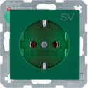BER47438903 / Steckd. SCHUKO m Druck S.1/B.x grün gl...