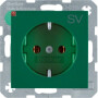 BER47438903 / Steckd. SCHUKO m Druck S.1/B.x grün gl / EAN 4011334278290