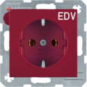 BER47438922 / Steckd. SCHUKO m Druck S.1/B.x rot...