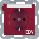 BER47508915 / Steckd. SCHUKO m BF u Druck S.1/B.x rot /...