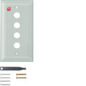 BER1341 / Glasabdeckplatte 4fach m Facette TS klar / EAN...