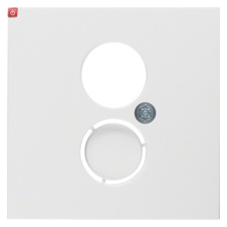 BER11961909 / Zentralstück für Lautsprecher-Steckdose S.1/B.1/B.3/B.7 Glas polarweiß / EAN 4011334221272