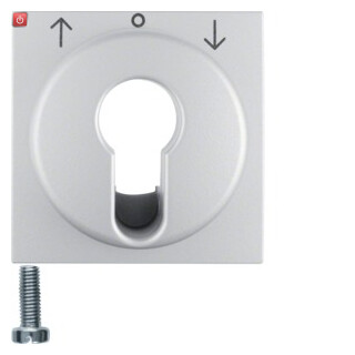 BER15061404 / Zentralstück für Jalousie-Schlüsselschalter/-taster B.1/B.7 Glas alu, / EAN 4011334222316