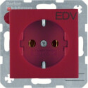 BER47431922 / Steckdose SCHUKO m Druck S.1/B.3/B.7 rot /...