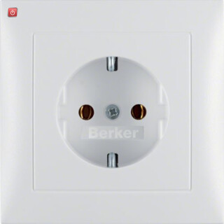 BER47429909 / Steckd. SCHUKO m Abdeckplatte S.1/B.x pw / EAN 4011334232384