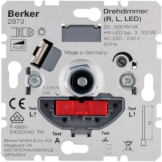 BER2873 / Drehdimmer 2873 NV mit Softrastung Hauselektronik / EAN 4011334218715