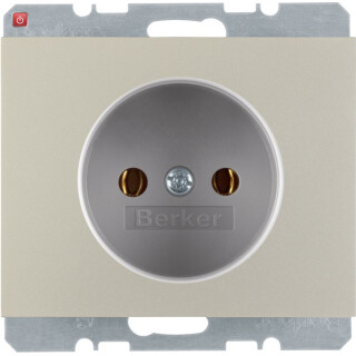 BER6167157004 / Steckdose ohne SK K.5 Edelstahl lackiert / EAN 4011334274568