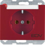 BER47397115 / Steckdose SCHUKO m BF Aufdr K.1/K.5 rot / EAN 4011334268451
