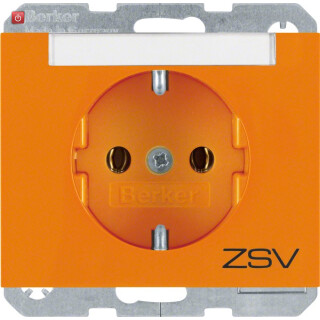 BER47397114 / Steckdose SCHUKO m BF Aufdr K.1/K.5 ora / EAN 4011334268444