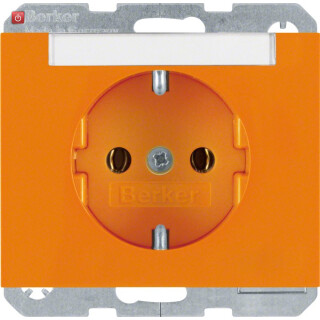 BER47397014 / Steckdose SCHUKO m BF K.1/K.5 orange glä / EAN 4011334263708