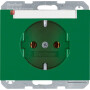 BER47397013 / Steckdose SCHUKO m BF K.1/K.5 grün glänz / EAN 4011334263692