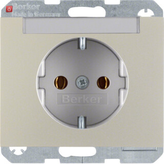 BER47397004 / Steckdose SCHUKO m BF K.5 edelstahl la / EAN 4011334275541