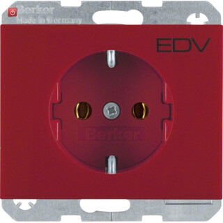 BER47157115 / Steckdose SCHUKO mit Aufdruck K.1/K5 rot / EAN 4011334263623