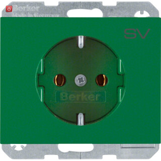 BER47157113 / Steckdose SCHUKO mit Aufdruck K.1/K5 grü / EAN 4011334263609