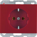 BER47157015 / Steckdose SCHUKO K.1/K.5 rot glänzend...