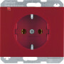 BER47157015 / Steckdose SCHUKO K.1/K.5 rot glänzend / EAN 4011334263593