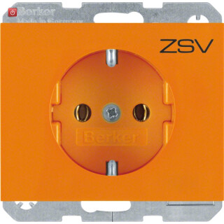 BER47157014 / Steckdose SCHUKO K.1/K.5 orange glänzend / EAN 4011334263586