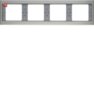 BER13837004 / Rahmen 4fach waag K.5 Edelstahl rostfrei / EAN 4011334282006