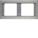 BER13637004 / Rahmen 2fach waag K.5 Edelstahl rostfrei /...