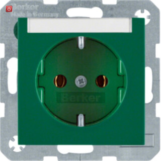BER47508903 / Steckdose SCHUKO m BF S.1/B.x grün gl / EAN 4011334277736