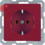 BER47436012 / Steckdose SCHUKO Q.1/Q.3 rot samt / EAN 4011334312970