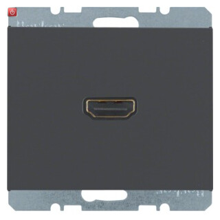 BER3315437006 / HDMI Steckdose m 90° Stcka. K.1 anth / EAN 4011334330684