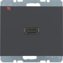 BER3315437006 / HDMI Steckdose m 90° Stcka. K.1 anth / EAN 4011334330684