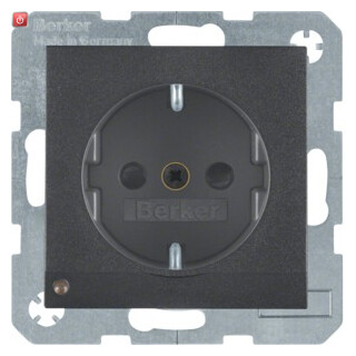 BER41091606 / Steckdose SCHUKO m LED-OL S.1/B.x anthr / EAN 4011334364115