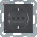 BER41091606 / Steckdose SCHUKO m LED-OL S.1/B.x anthr /...