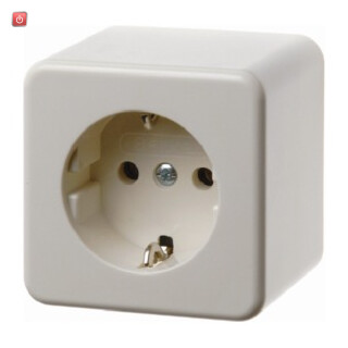 BER40009950 / Steckdose SCHUKO Aufputz weiß / EAN 4011334387657