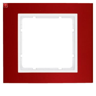 BER10113022 / Rahmen 1fach B.3 Alu, rot/polarweiß / EAN 4011334384779