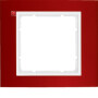BER10113022 / Rahmen 1fach B.3 Alu, rot/polarweiß / EAN 4011334384779