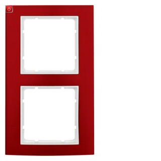 BER10123022 / Rahmen 2fach B.3 Alu, rot/polarweiß / EAN 4011334384786