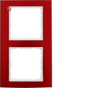 BER10123022 / Rahmen 2fach B.3 Alu, rot/polarweiß /...