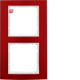 BER10123022 / Rahmen 2fach B.3 Alu, rot/polarweiß / EAN 4011334384786