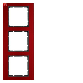 BER10133012 / Rahmen 3fach B.3 Alu, rot/anthrazit / EAN 4011334384854