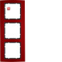 BER10133012 / Rahmen 3fach B.3 Alu, rot/anthrazit / EAN 4011334384854