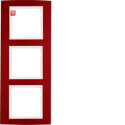 BER10133022 / Rahmen 3fach B.3 Alu, rot/polarweiß /...